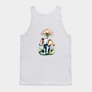 Ganesh Elephant and the lotus Flower Tank Top